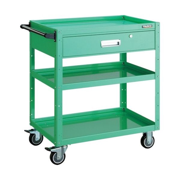 TRUSCO ツールワゴン イーグルワゴン 600×400 深型1段引出付 ウレタン車輪 ホワイト EGW-963YU-W 1台（直送品）