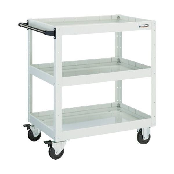 トラスコ中山 TRUSCO ツールワゴン イーグルワゴン 750X500XH880 深3段 ホワイト EGW-973F3-W 1台（直送品）