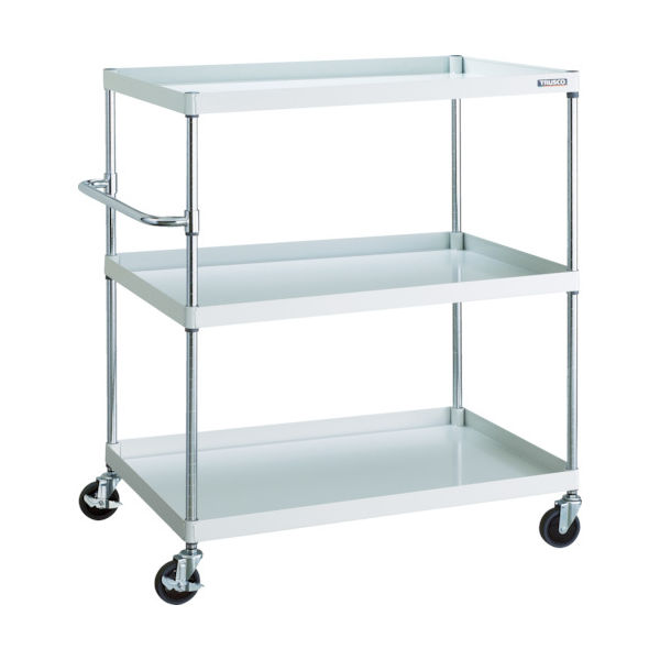 TRUSCO ツールワゴン フェニックスワゴン 省音 1000X650XH1200 3段 ホワイト PEW-12103-W 1台（直送品）