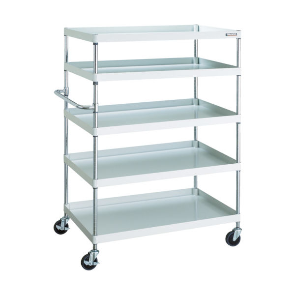 TRUSCO ツールワゴン フェニックスワゴン 省音 1000X650XH1500 5段 ホワイト PEW-15105-W 1台（直送品）