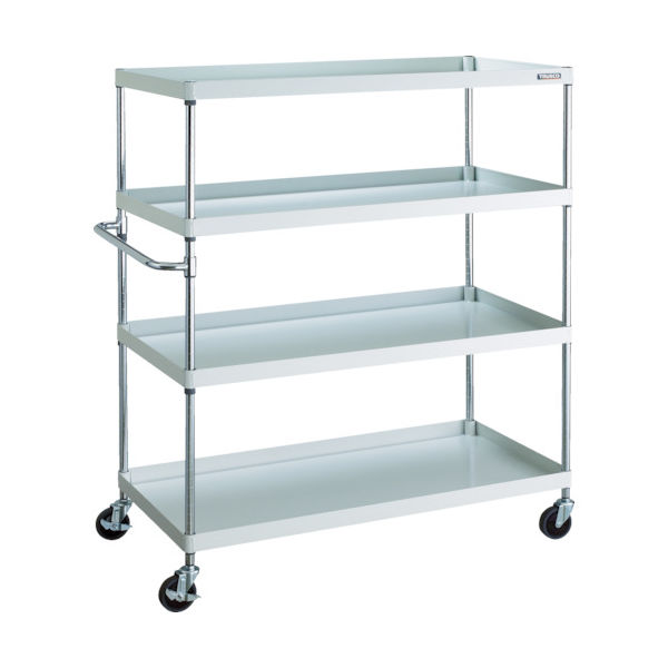 TRUSCO ツールワゴン フェニックスワゴン 省音 1200X600XH1500 4段 ホワイト PEW-15124-W 1台（直送品）