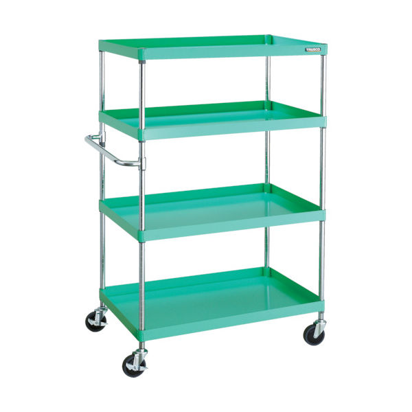 TRUSCO ツールワゴン フェニックスワゴン 省音 900X600XH1500 4段 ヤンググリーン PEW-1594-YG 1台（直送品）