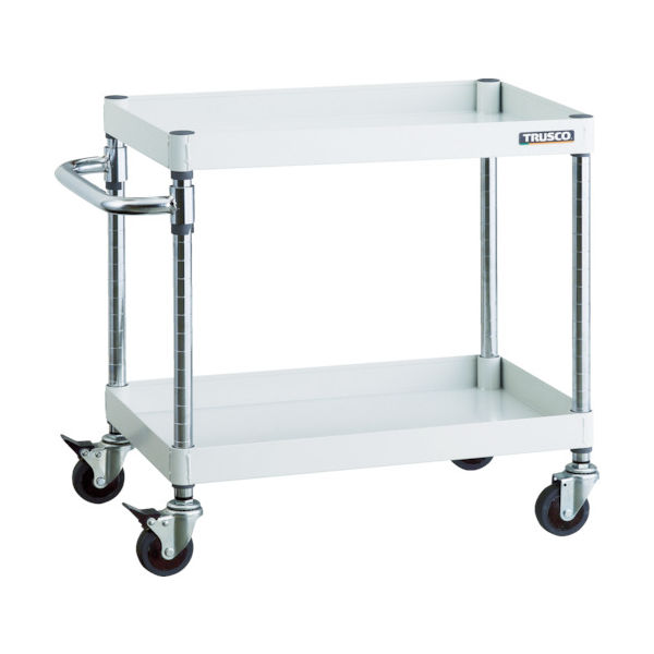トラスコ中山 TRUSCO ツールワゴン フェニックスワゴン 省音 750X500XH600 2段 ホワイト PEW-672C-W 1台（直送品）