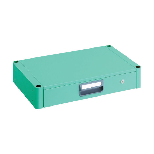 トラスコ中山 TRUSCO ツールワゴン フェニックスワゴン 薄型1段引出 750X500 ヤンググリーン PEW-75Z-YG 1台（直送品）