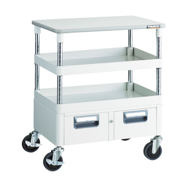 フェニックスワゴン （省音タイプ・2列引出し付・天板あり） 高さ759mm