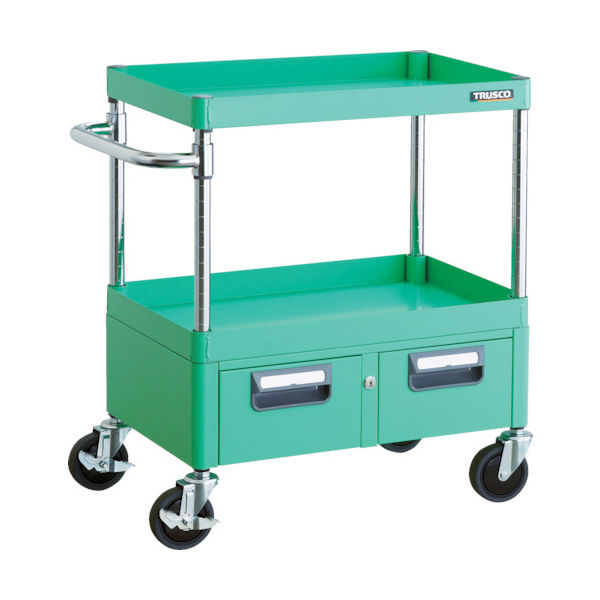 TRUSCO ツールワゴン フェニックスワゴン 省音 600X400XH740 2列引出付 ヤンググリーン PEW-763W-YG 1台（直送品）