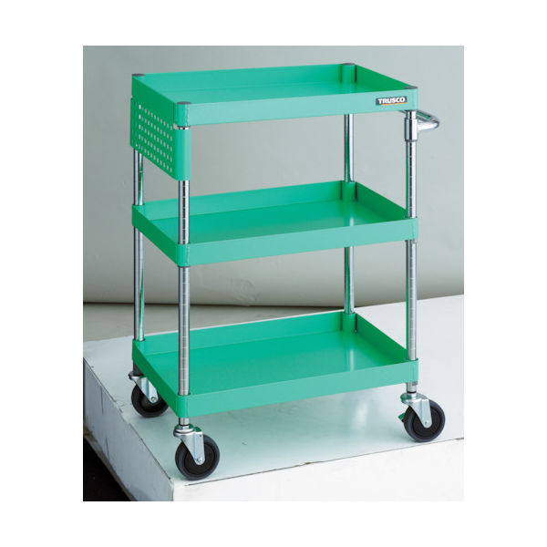 TRUSCO ツールワゴン フェニックスワゴン 省音 600X400XH880 パネル付 ヤンググリーン PEW-963PS-YG 1台（直送品）