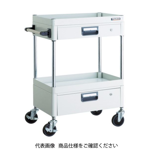 トラスコ中山 TRUSCO ツールワゴン フェニックスワゴン 省音 600X400XH880 引出付 ホワイト PEW-963VZ-W 1台（直送品）