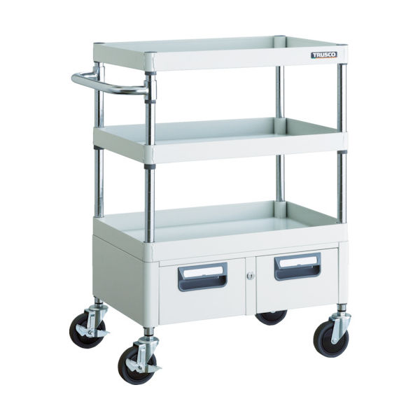 TRUSCO ツールワゴン フェニックスワゴン 省音 600X400XH880 2列引出付 ホワイト PEW-963W-W 1台（直送品）