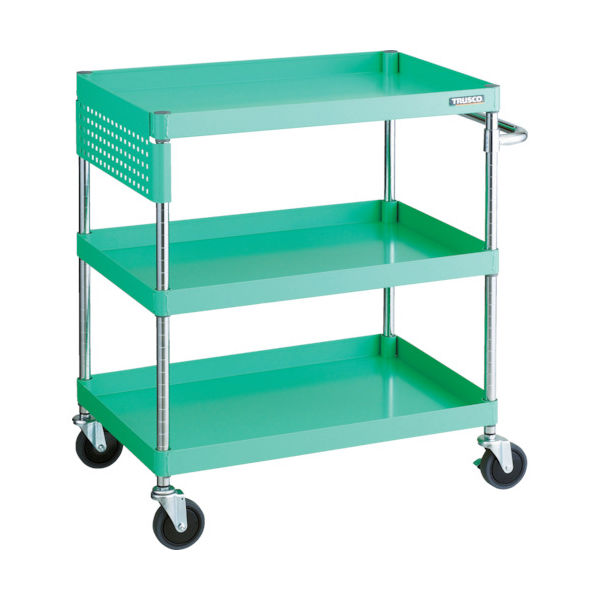 TRUSCO ツールワゴン フェニックスワゴン 省音 750X500XH880 パネル付 ヤンググリーン PEW-973PS-YG 1台（直送品）
