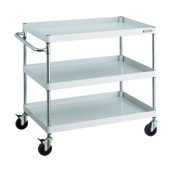 トラスコ中山 TRUSCO ツールワゴン フェニックスワゴン 省音 900X600XH880 3段 ホワイト PEW-993C-W 1台（直送品）