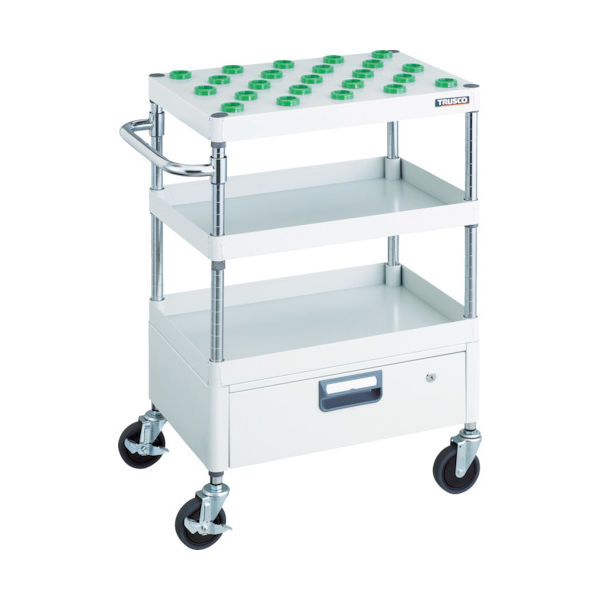 TRUSCO ツールワゴン フェニックスワゴン 省音 600X400 1段引出付 BTー30 ホワイト PEW-TL962CV-W 1台（直送品）