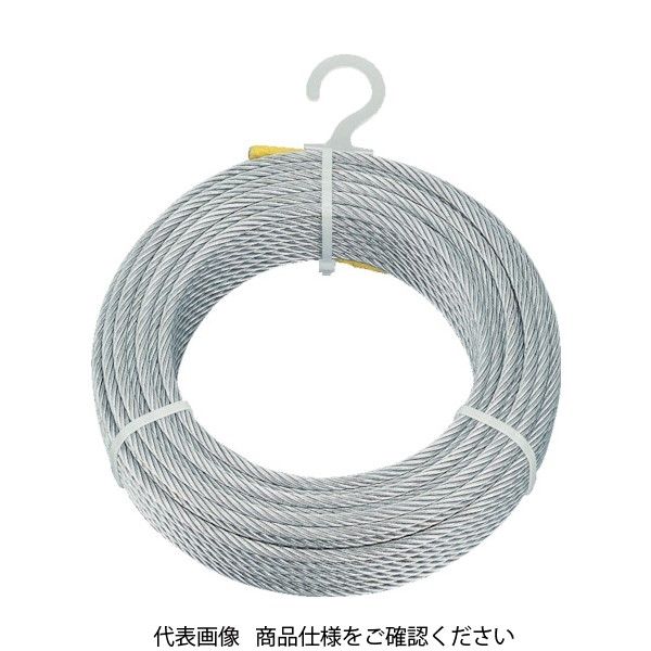 トラスコ中山（TRUSCO） TRUSCO メッキ付ワイヤロープ Φ5mmX20m CWM