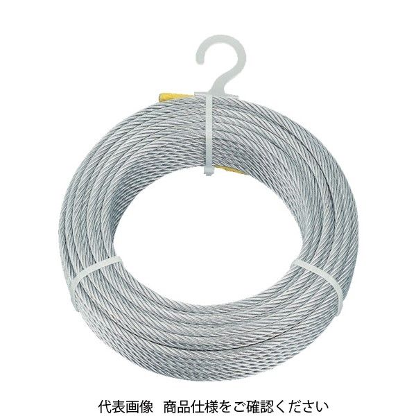 トラスコ中山 TRUSCO メッキ付ワイヤロープ Φ6mmX200m CWM-6S200 1巻