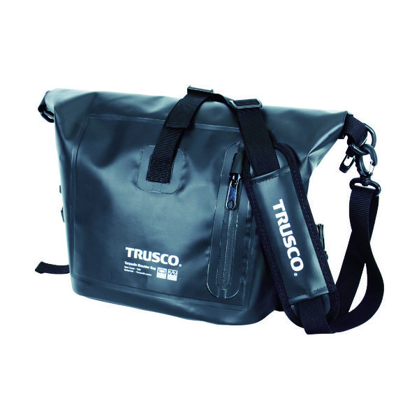 トラスコ中山 TRUSCO 防水ターポリンショルダーバッグ ブラック TSB-BK 1個 489-2780（直送品）
