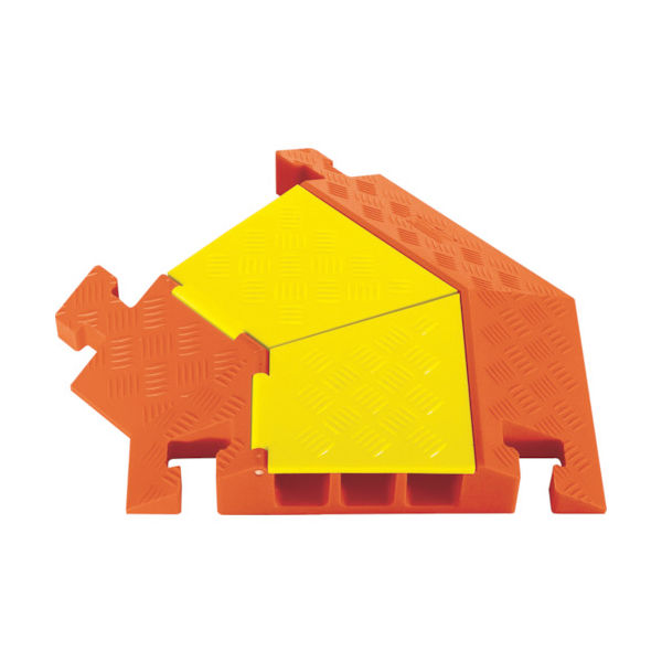 CHECKERS ラインバッカー ケーブルプロテクタ 重量型 電線3本 右曲 CPT3X225-L-Y/O 1本（直送品）