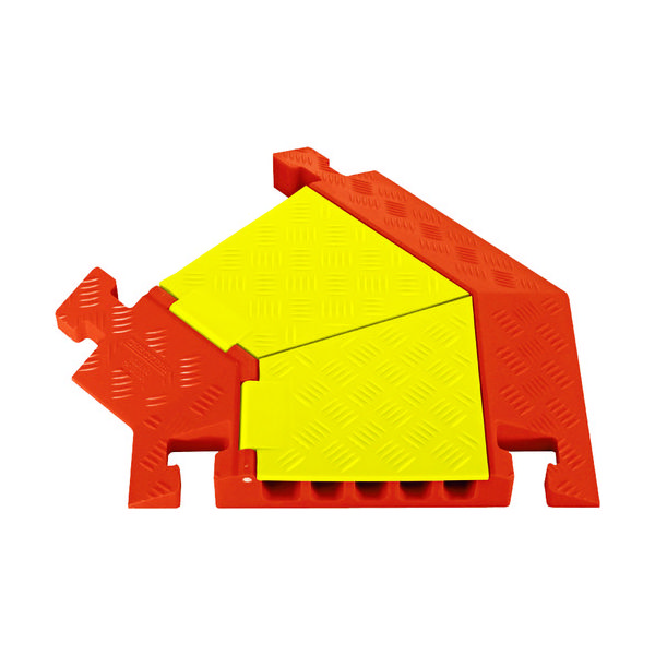 CHECKERS ラインバッカー ケーブルプロテクタ 重量型 電線5本 左曲 CPT5X125-L-Y/O 1本（直送品）