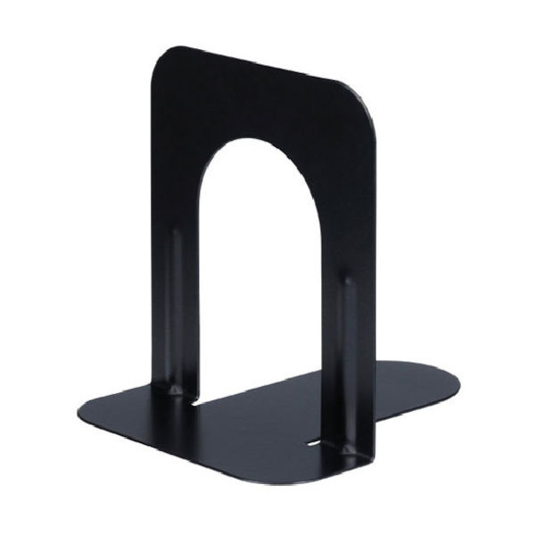 ナカバヤシ ブックエンドTタイプ Sサイズ マットブラック BE-T102-MD 1組(2枚) 493-4920（直送品）