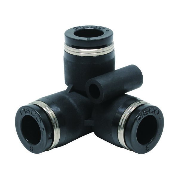 日本ピスコ PISCO チューブフィッティング トリポッドユニオン チューブ8 PVU8 1個 474-2966（直送品）