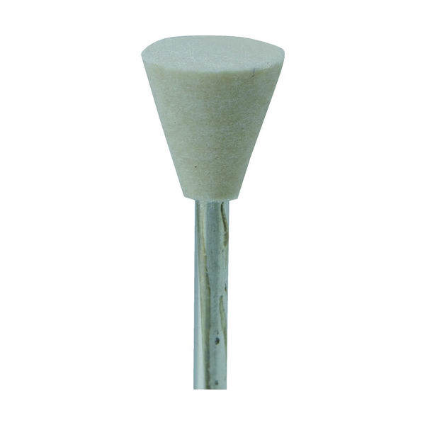 ナカニシ フェルトバフハードタイプ 10本入 逆テーパー型 φ12×12×軸φ3 53378 1パック(10個) 477-0234（直送品）