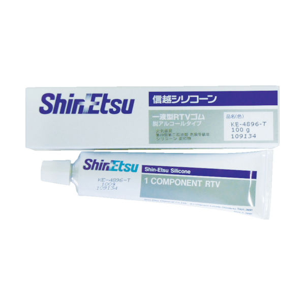 信越化学工業 信越 シーリング 低分子シロキサン低減タイプ 100g 透明 KE4896T-100 1本 492-1275（直送品）