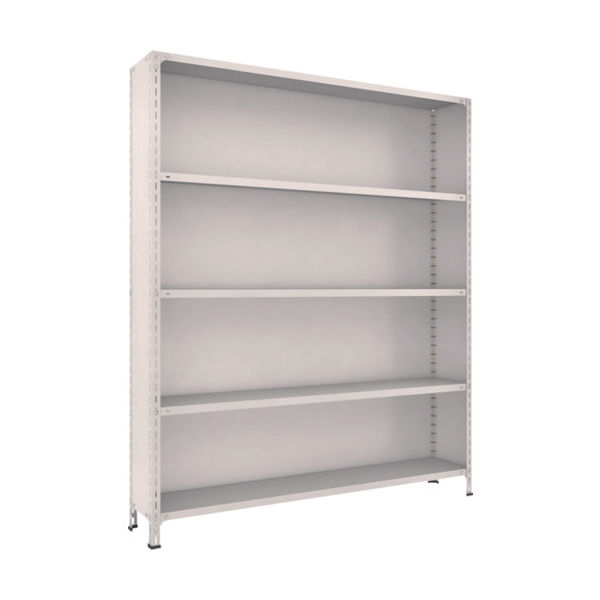 TRUSCO スチールラック 軽量棚背板・側板付 W1800XD300X2100 5段 ネオグレー 76V-25 NG 1台(1個)（直送品）