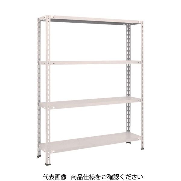 TRUSCO スチールラック 軽量棚 中棚ボルトレス型1200X300X1500 4段 ネオグレー L54V-14 NG 1台(1個)（直送品）