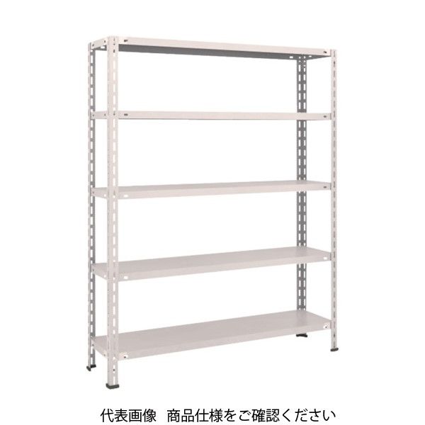 TRUSCO スチールラック 軽量棚 中棚ボルトレス型1200X300X1500 5段 ネオグレー L54V-15 NG 1台(1個)（直送品）