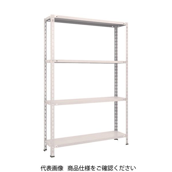 TRUSCO スチールラック 軽量棚 中棚ボルトレス型1200X300X1800 4段 ネオグレー L64V-14 NG 1台(1個)（直送品）