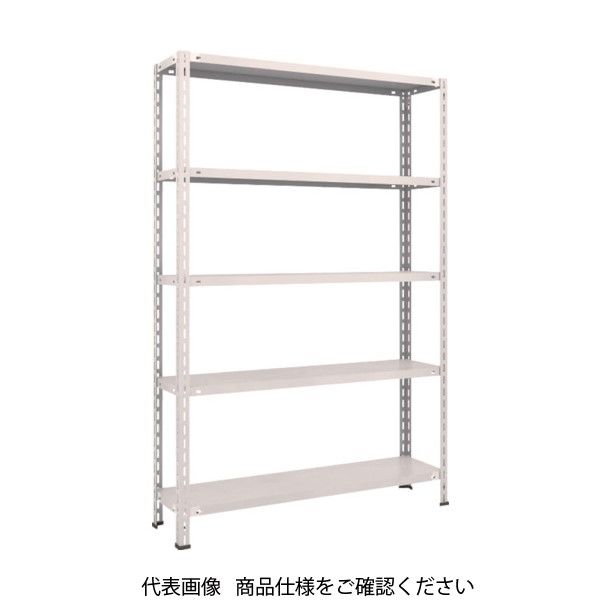 TRUSCO スチールラック 軽量棚 中棚ボルトレス型1200X300X1800 5段 ネオグレー L64V-15 NG 1台(1個)（直送品）