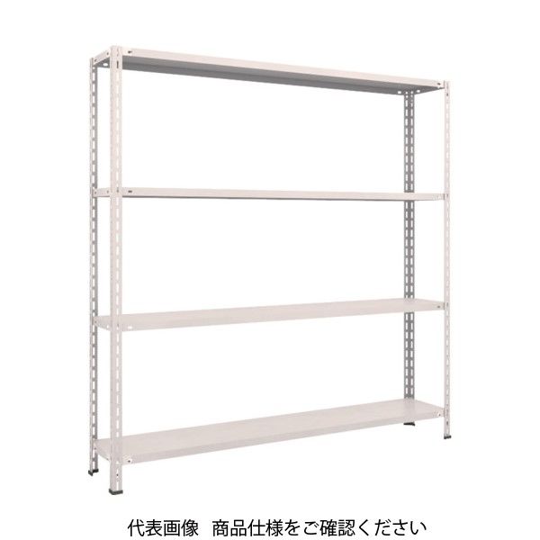 TRUSCO スチールラック 軽量棚 中棚ボルトレス型1800X300X1800 4段 ネオグレー L66V-14 NG 1台(1個)（直送品）