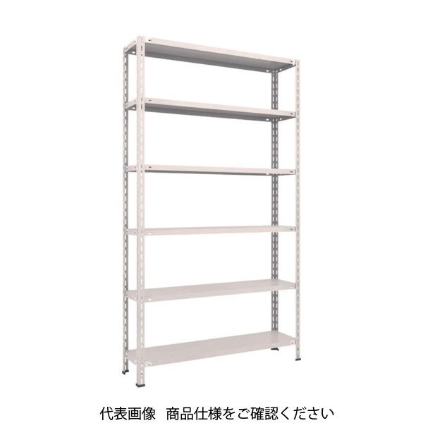 TRUSCO スチールラック 軽量棚 中棚ボルトレス型1200X300X2100 6段 ネオグレー L74V-16 NG 1台(1個)（直送品）