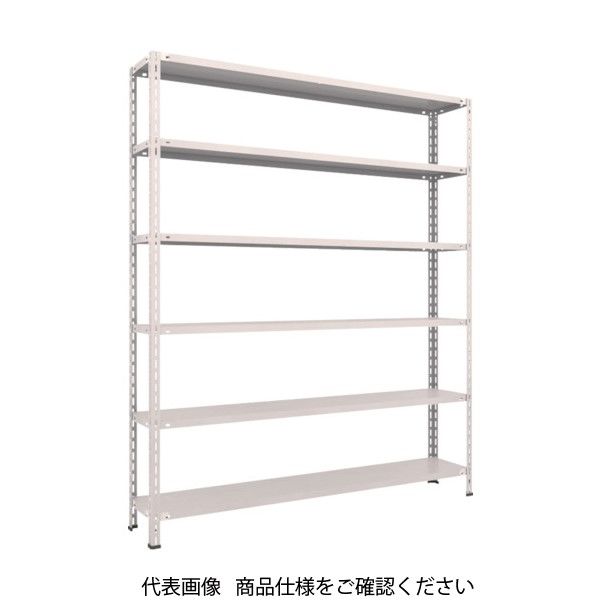 TRUSCO スチールラック 軽量棚 中棚ボルトレス型1800X300X2100 6段 ネオグレー L76V-16 NG 1台(1個)（直送品）