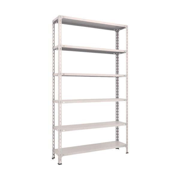 TRUSCO スチールラック 軽量棚開放型 W1200XD300XH2100 6段 ネオグレー 74V-16 NG 1台(1個)（直送品）