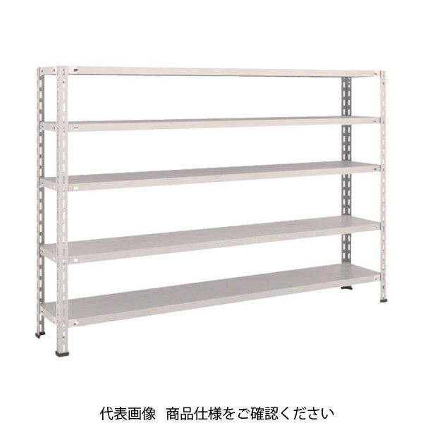 TRUSCO スチールラック 軽量棚 中棚ボルトレス型1800X300X1200 5段 ネオグレー L46V-15 NG 1台(1個)（直送品）