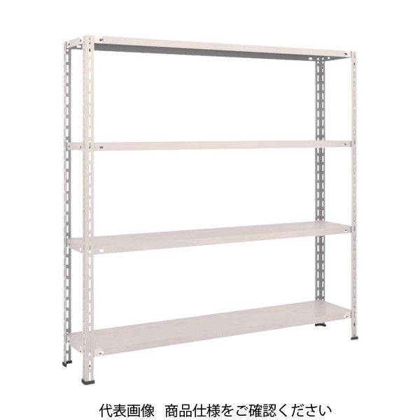 TRUSCO スチールラック 軽量棚 中棚ボルトレス型1500X300X1500 4段 ネオグレー L55V-14 NG 1台(1個)（直送品）