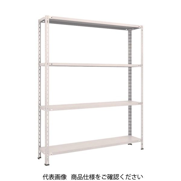 TRUSCO スチールラック 軽量棚 中棚ボルトレス型1500X300X1800 4段 ネオグレー L65V-14 NG 1台(1個)（直送品）