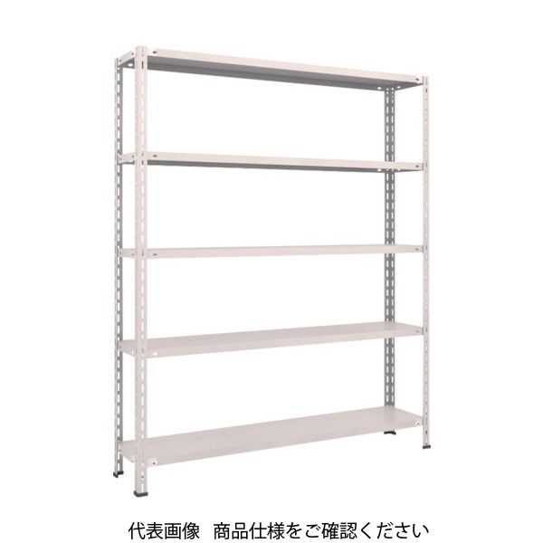 TRUSCO スチールラック 軽量棚 中棚ボルトレス型1500X300X1800 5段 ネオグレー L65V-15 NG 1台(1個)（直送品）