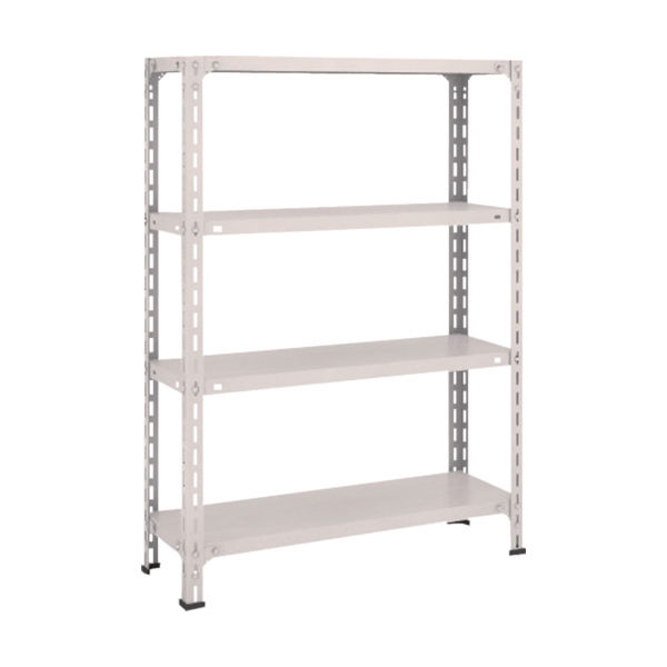 トラスコ中山 TRUSCO スチールラック 軽量棚開放型 W875XD300XH1200 4段 ネオグレー 43V-14 NG 1台(1個)（直送品）