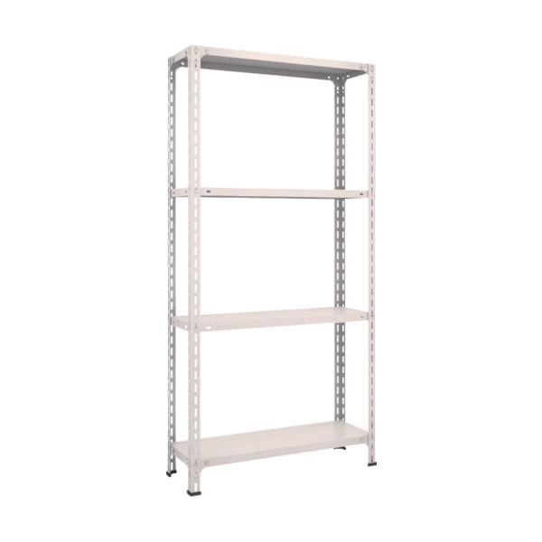 トラスコ中山 TRUSCO スチールラック 軽量棚開放型 W875XD300XH1800 4段 ネオグレー 63V-14 NG 1台(1個)（直送品）