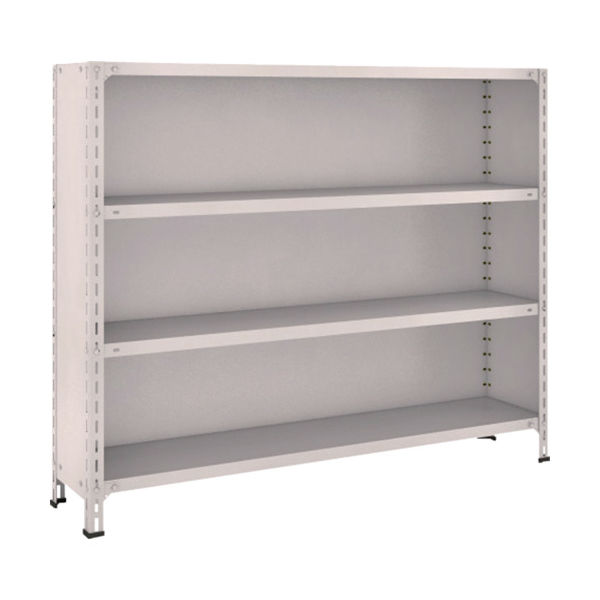 TRUSCO スチールラック 軽量棚背板・側板付 W1500XD300X1200 4段 ネオグレー 45V-24 NG 1台(1個)（直送品）