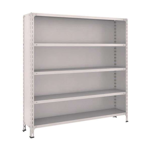 TRUSCO スチールラック 軽量棚背板・側板付 W1500XD300X1500 5段 ネオグレー 55V-25 NG 1台(1個)（直送品）