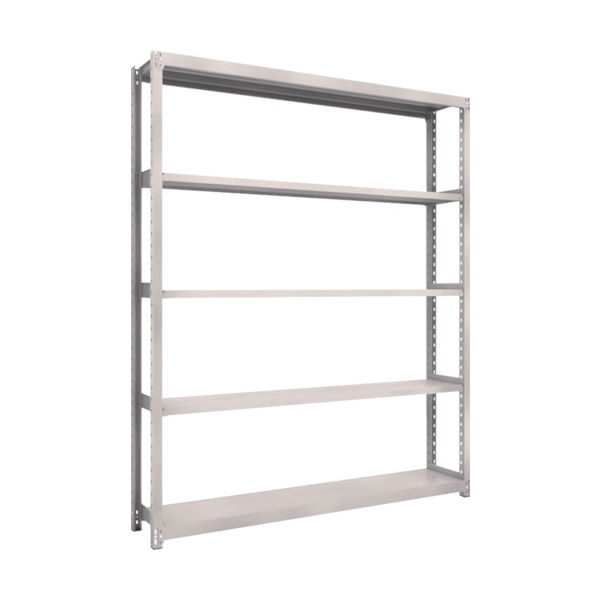 TRUSCO スチールラック M2型軽中量棚 1760X300XH2100 5段 単体 ネオグレー M2-7635 NG 1セット(1個)（直送品）