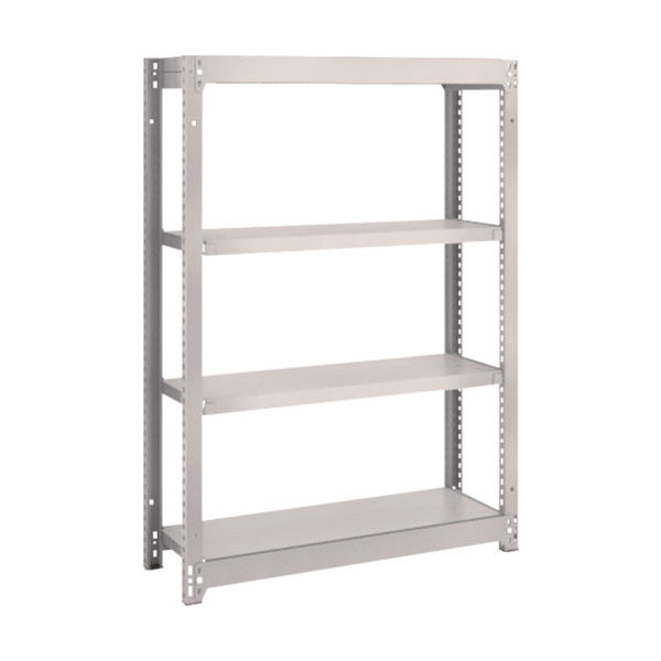 TRUSCO スチールラック M1.5型軽中量棚 860×295×H1200 4段単体 ネオグレー M1.5-4334 NG（直送品）