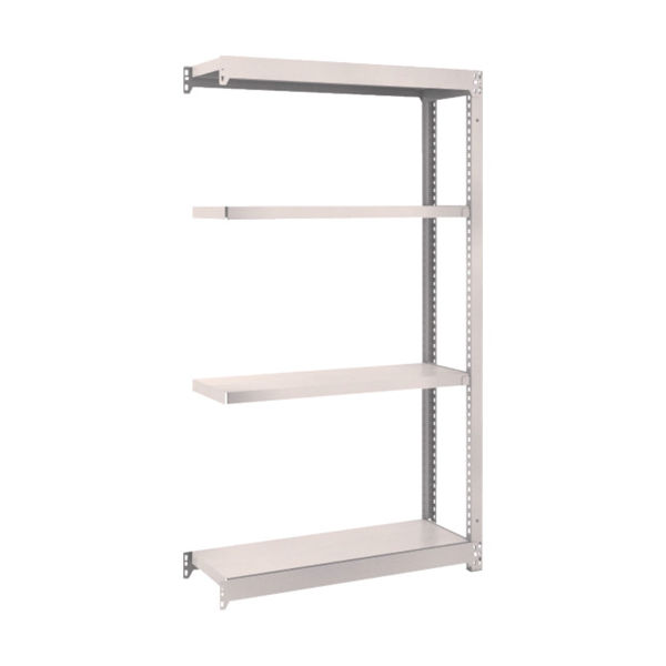TRUSCO スチールラック M1.5型軽中量棚 860×295×H1500 4段連結 ネオグレー M1.5-5334B NG（直送品）