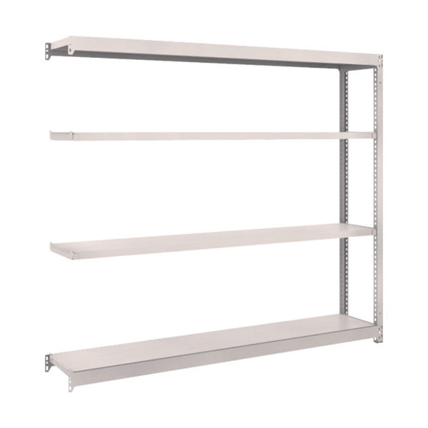 TRUSCO スチールラック M1.5型軽中量棚 1760×295×H1500 4段連結 ネオグレー M1.5-5634B NG（直送品）