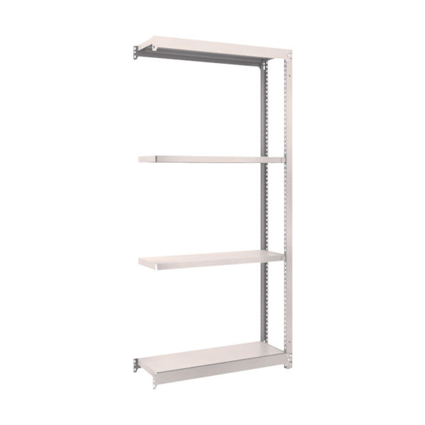 TRUSCO スチールラック M1.5型軽中量棚 860×295×H1800 4段連結 ネオグレー M1.5-6334B NG（直送品）