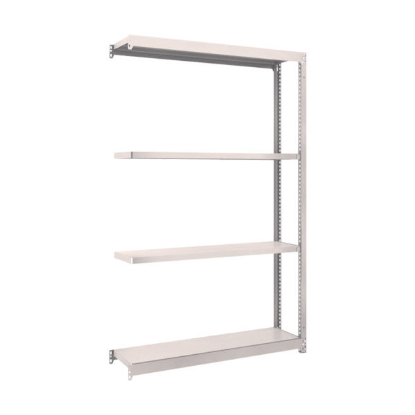 TRUSCO スチールラック M1.5型軽中量棚 1160×295×H1800 4段連結 ネオグレー M1.5-6434B NG（直送品）