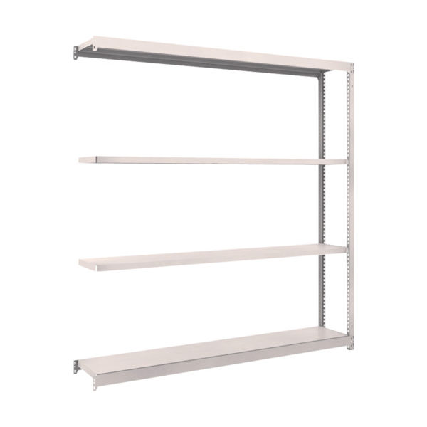 TRUSCO スチールラック M1.5型軽中量棚 1760×295×H1800 4段連結 ネオグレー M1.5-6634B NG（直送品）