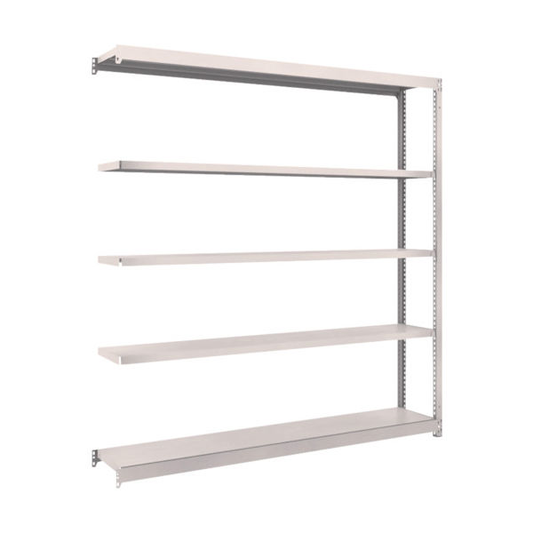 TRUSCO スチールラック M1.5型軽中量棚 1760×295×H1800 5段連結 ネオグレー M1.5-6635B NG（直送品）